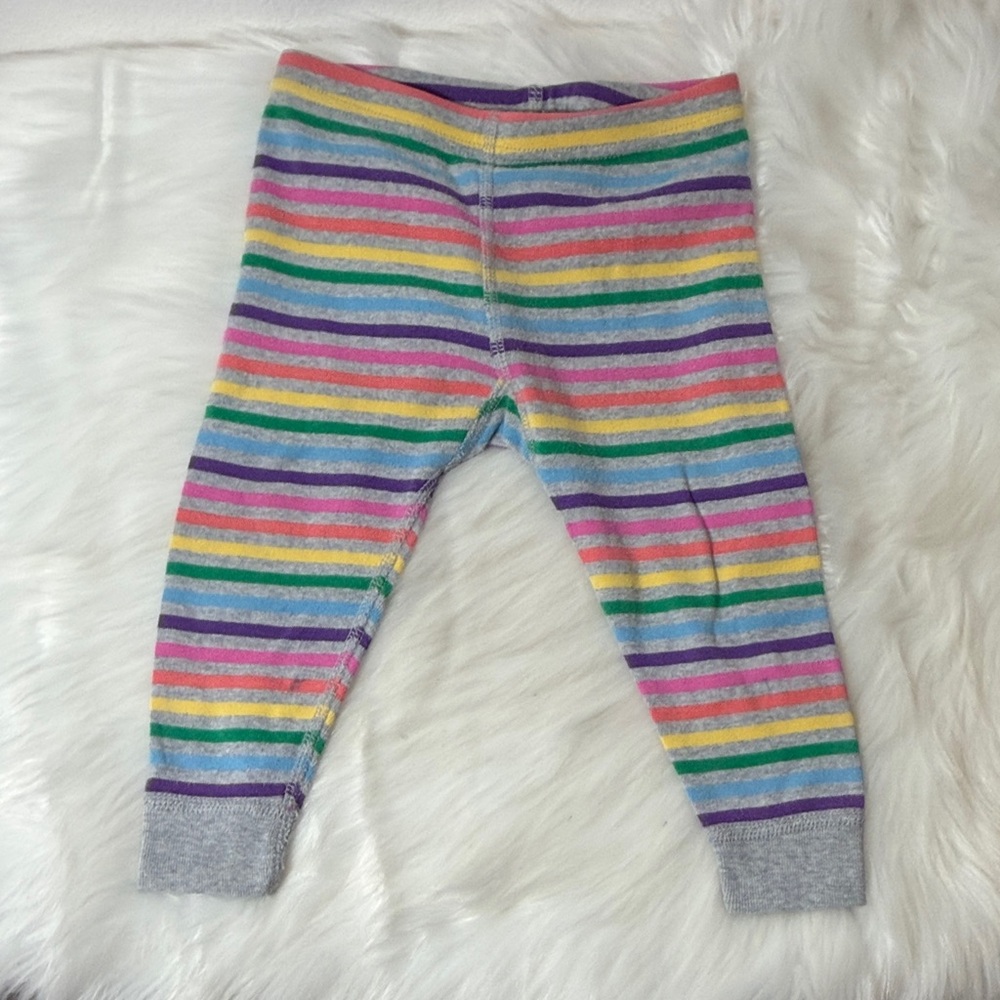 Hanna Andersson Rainbow Stripe Organic Cotton Pajama 2 Piece Set - Picture 4 of 8